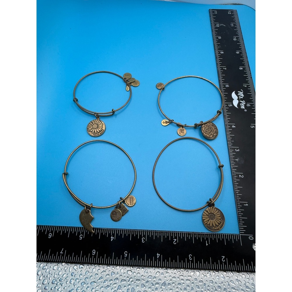 Alex and Ani Bangle Bracelet Set of 4 Rafaelian Gold Daughter Best Friend‎ Rose